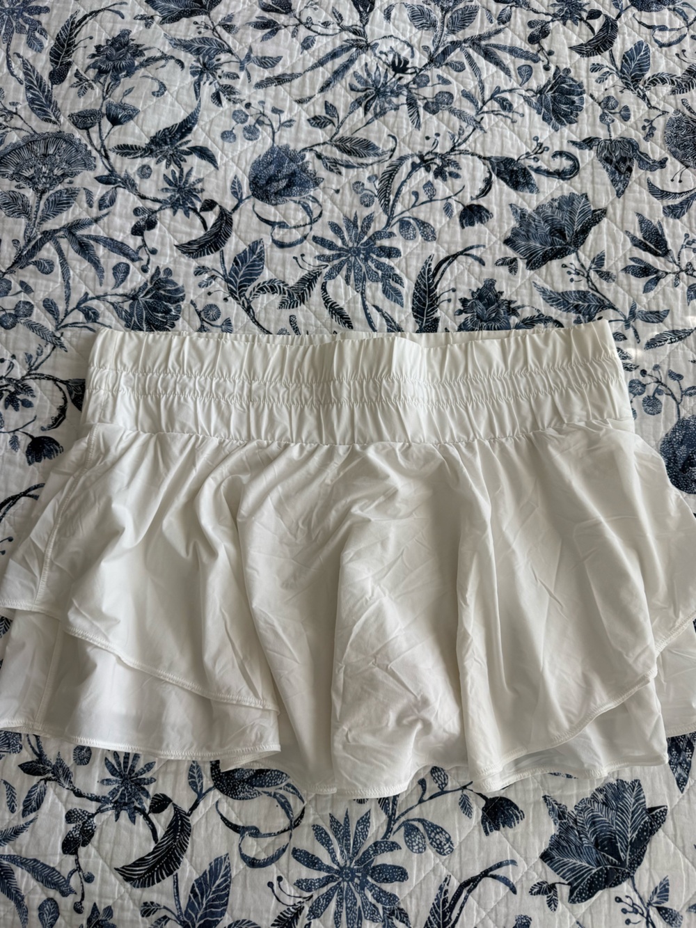 JoyLab White Elastic-Waist Ruffled Skort - Picture 4 of 5
